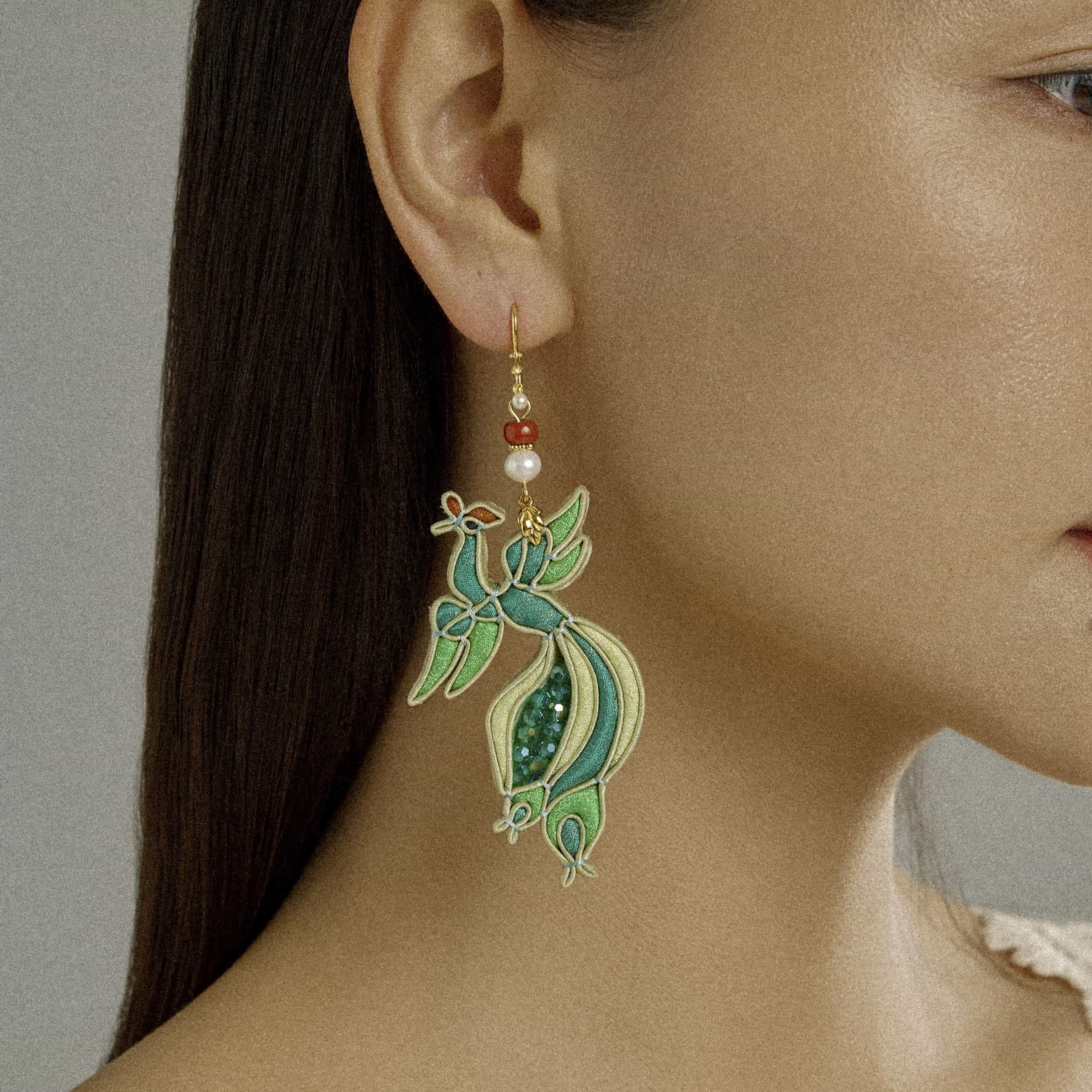 Gree Phoenix Earrings- Gain Passionate love